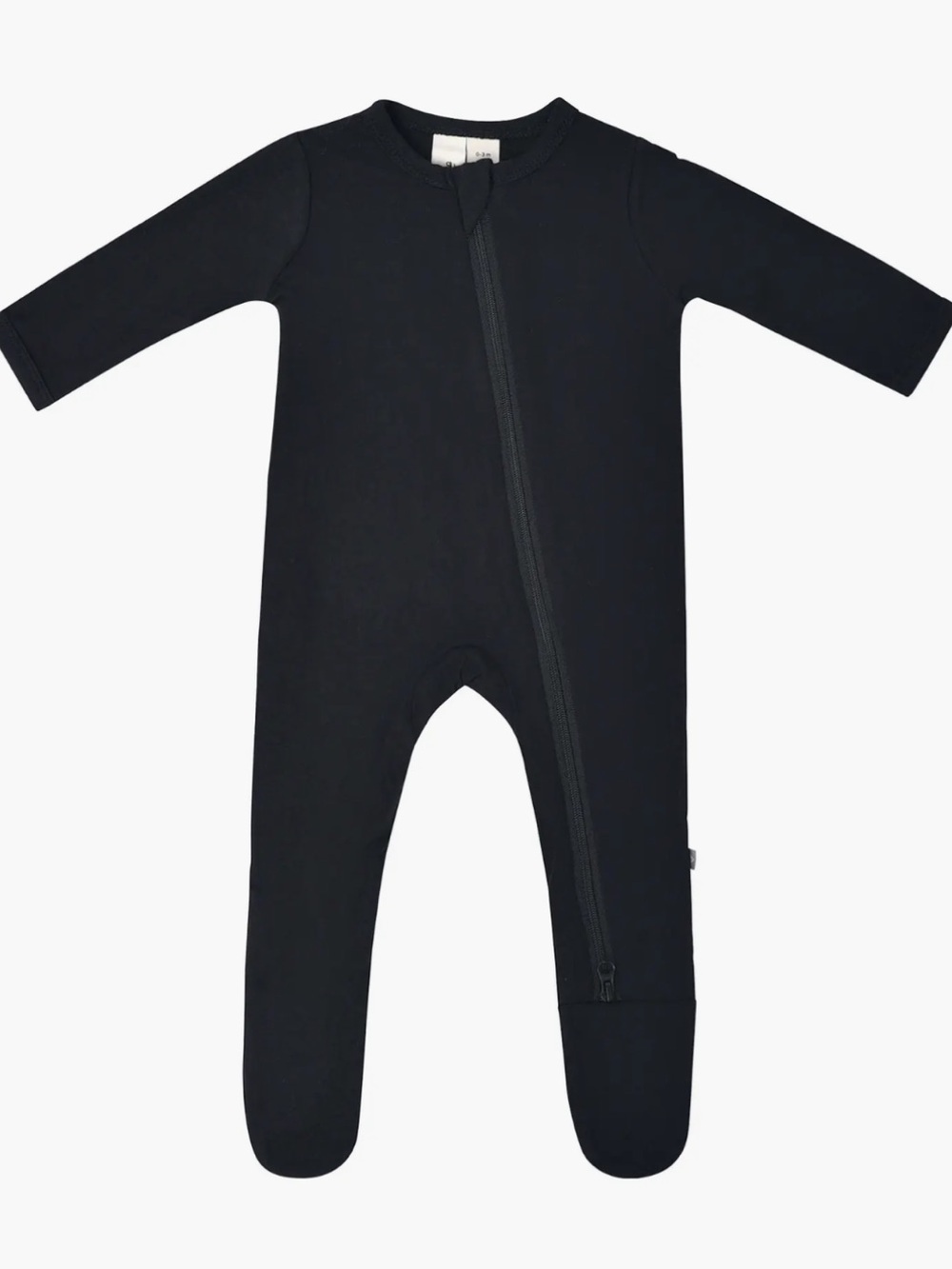 Kyte Baby Zip Up Footie Black Midnight 0-3 months